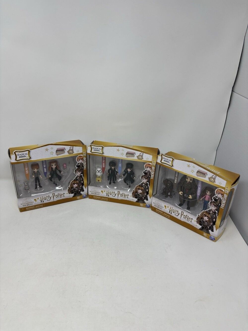 Lot of 3 Harry Potter Magical Minis Friendship Set Harry Ron Hermione Ginny Cho